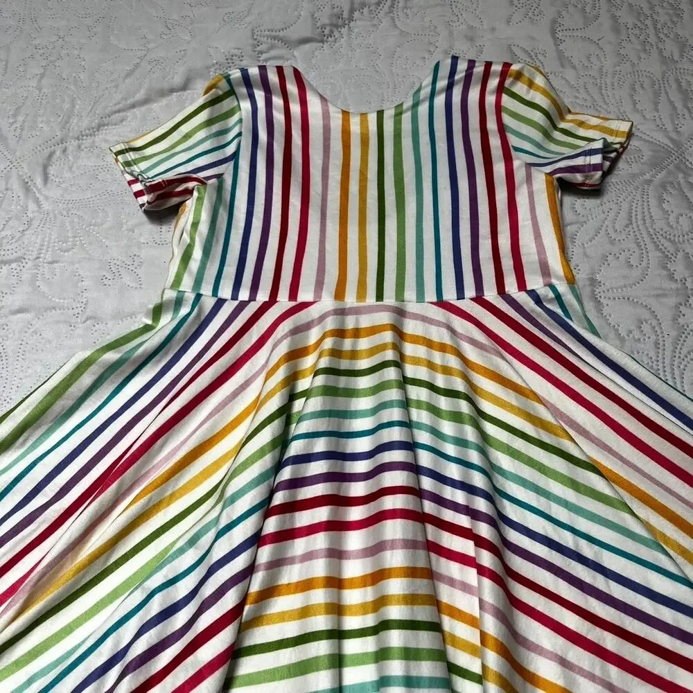 Briabay Rainbow Stripe Skater Dress Size 6
